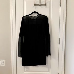 BCBGMAXAZARIA size S black long sleeve mini dress